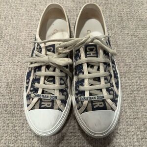 Dior Women's Navy and White Sneakers